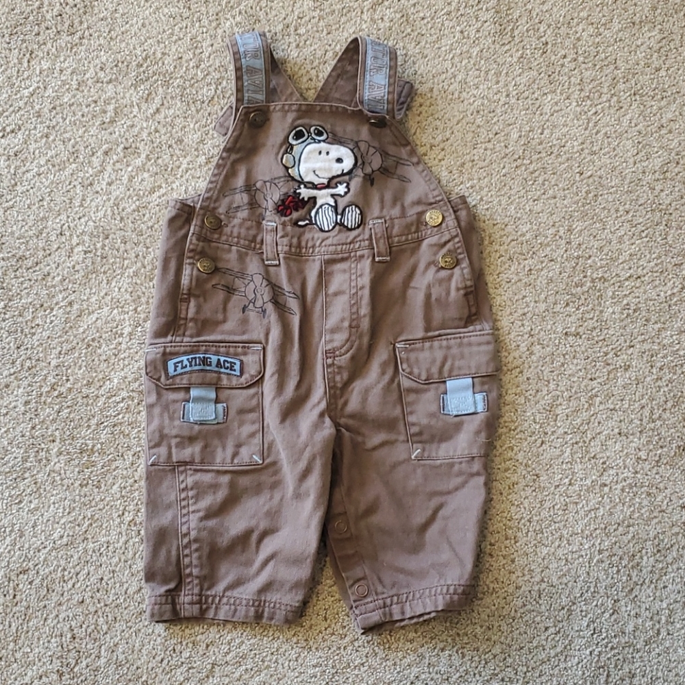 Snoopy 3-6 month overalls